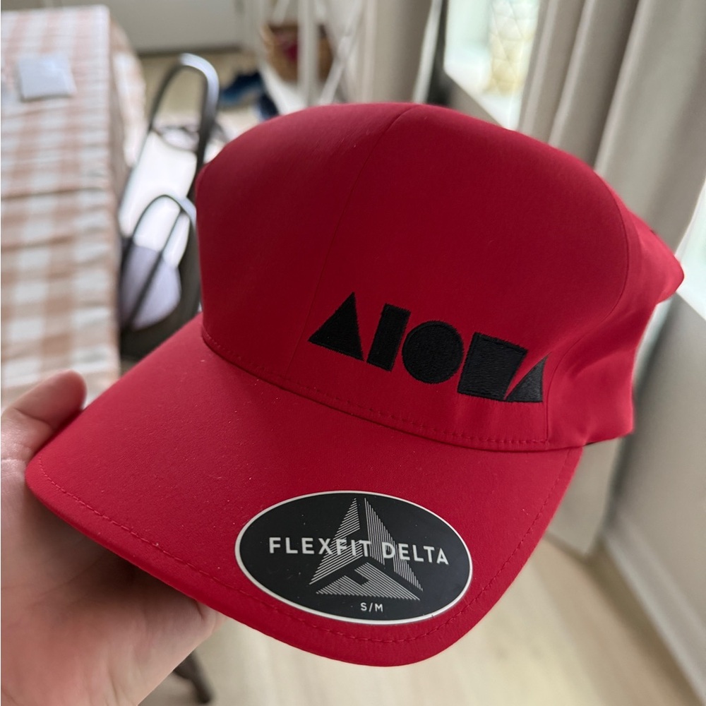 Red Flexfit Delta Aloha Cap